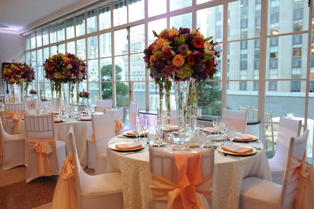 3 West club wedding reception setup