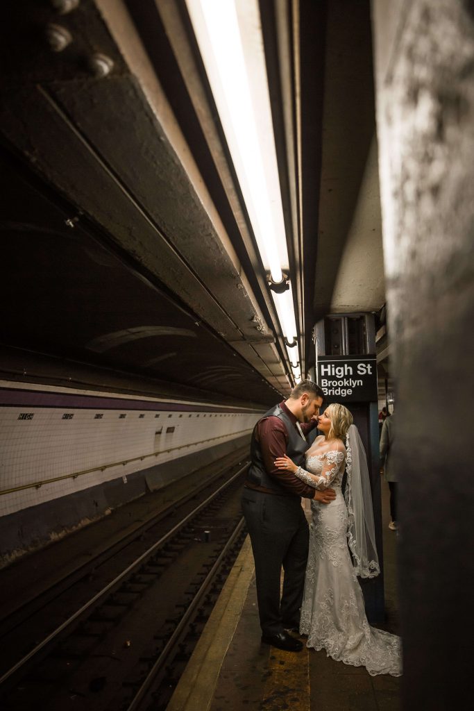 Wedding Photographer 6 Bridal gown in subway