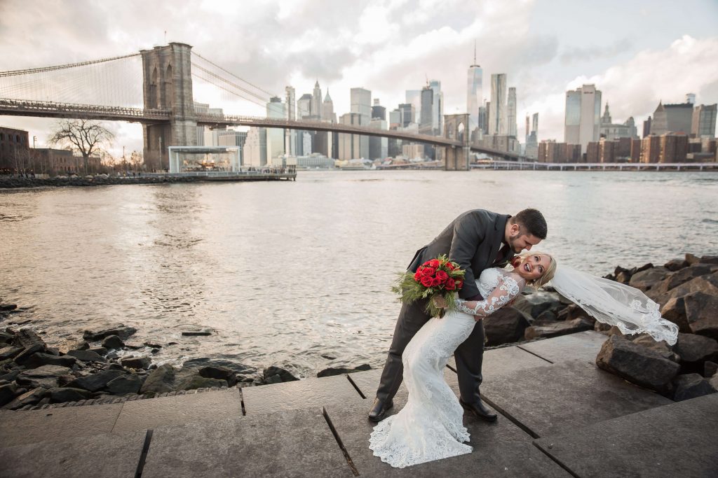 Wedding Photographer 5 Fun wedding photo by the Brooklyn bridge 1