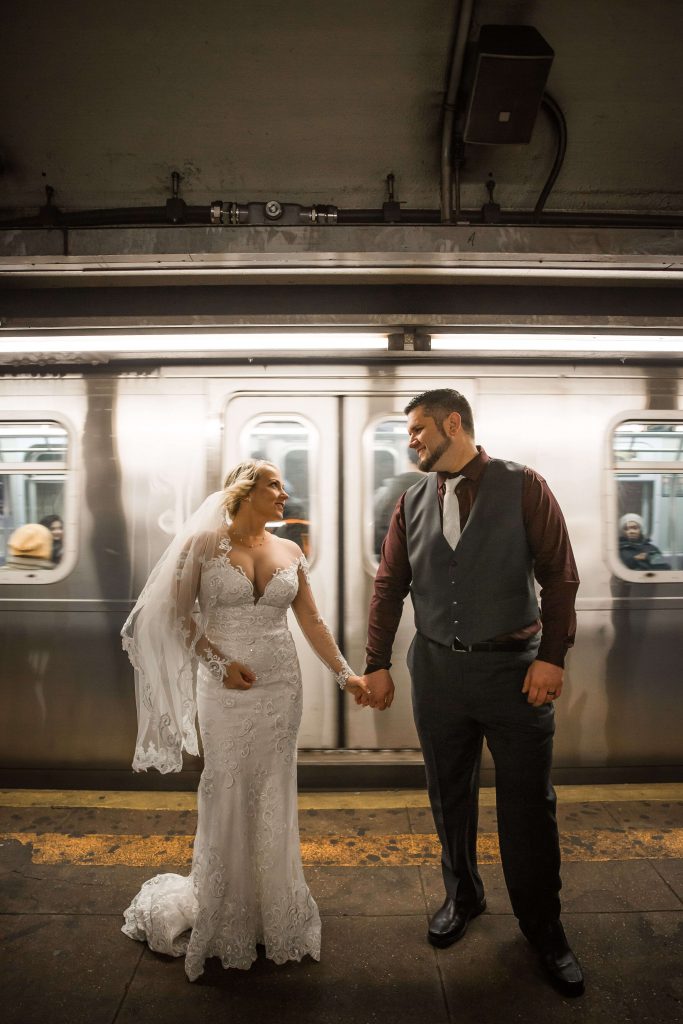 Wedding Photographer 13 Wedding photos by the subway