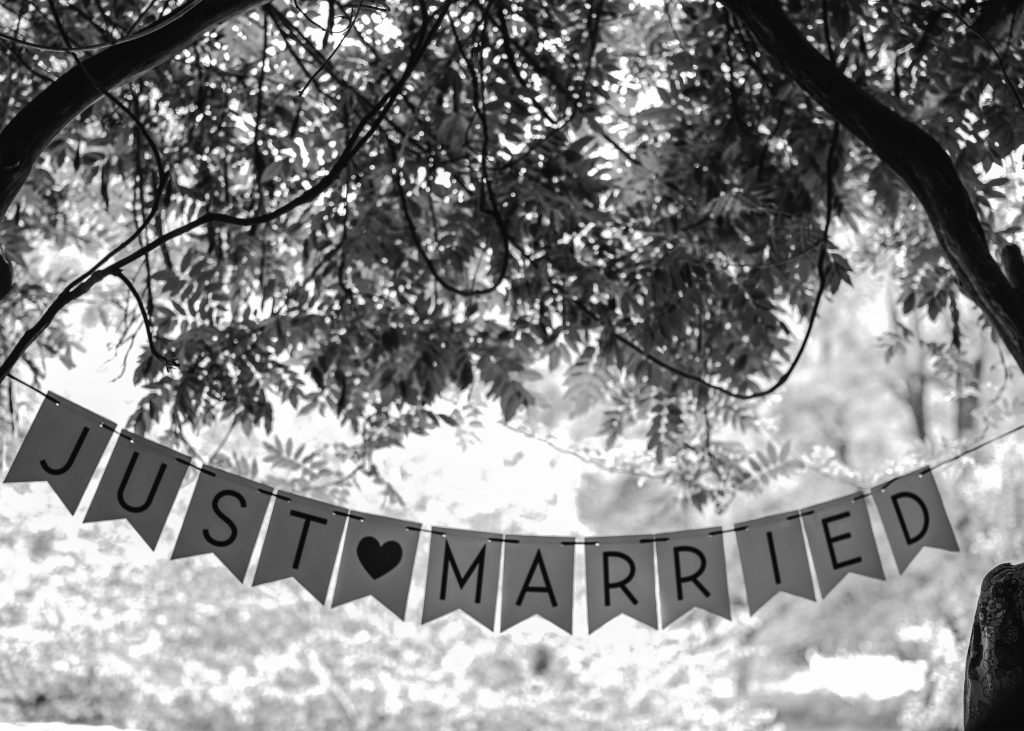 Wedding sign at Cop Cot