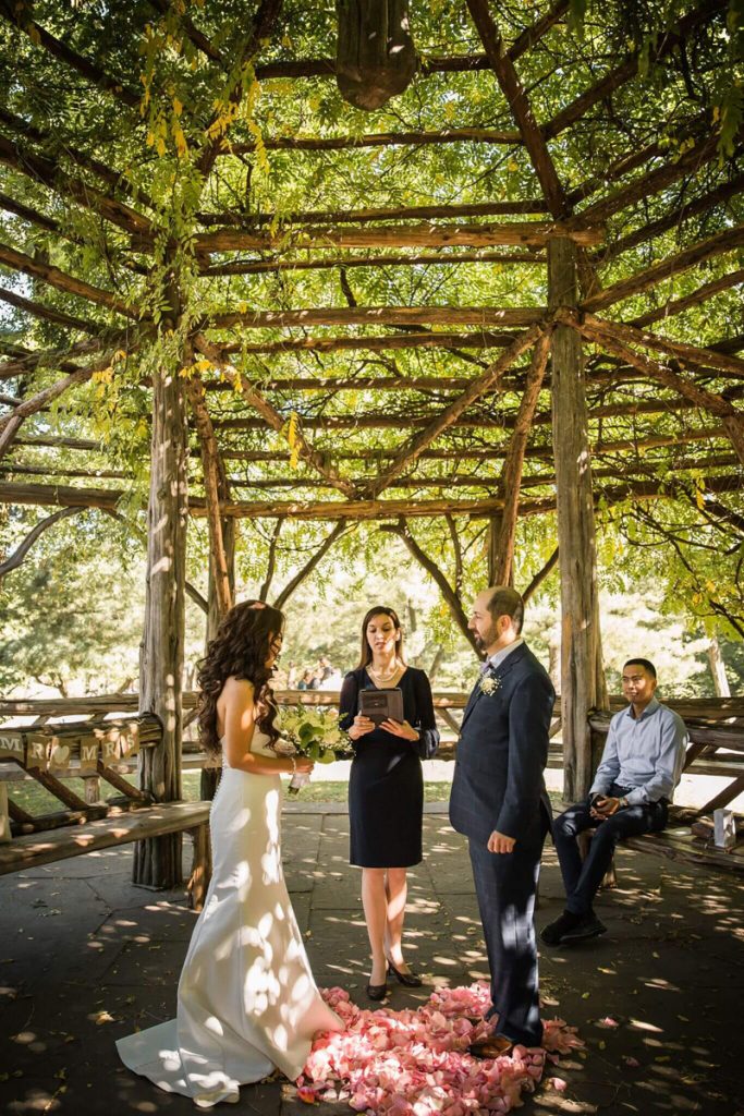 Cop Cot 5 cop cot wedding ceremony with rose petals3