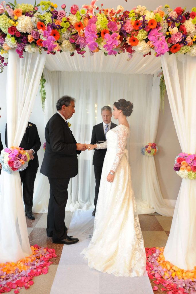 rooftop 3 west club wedding under the chuppah