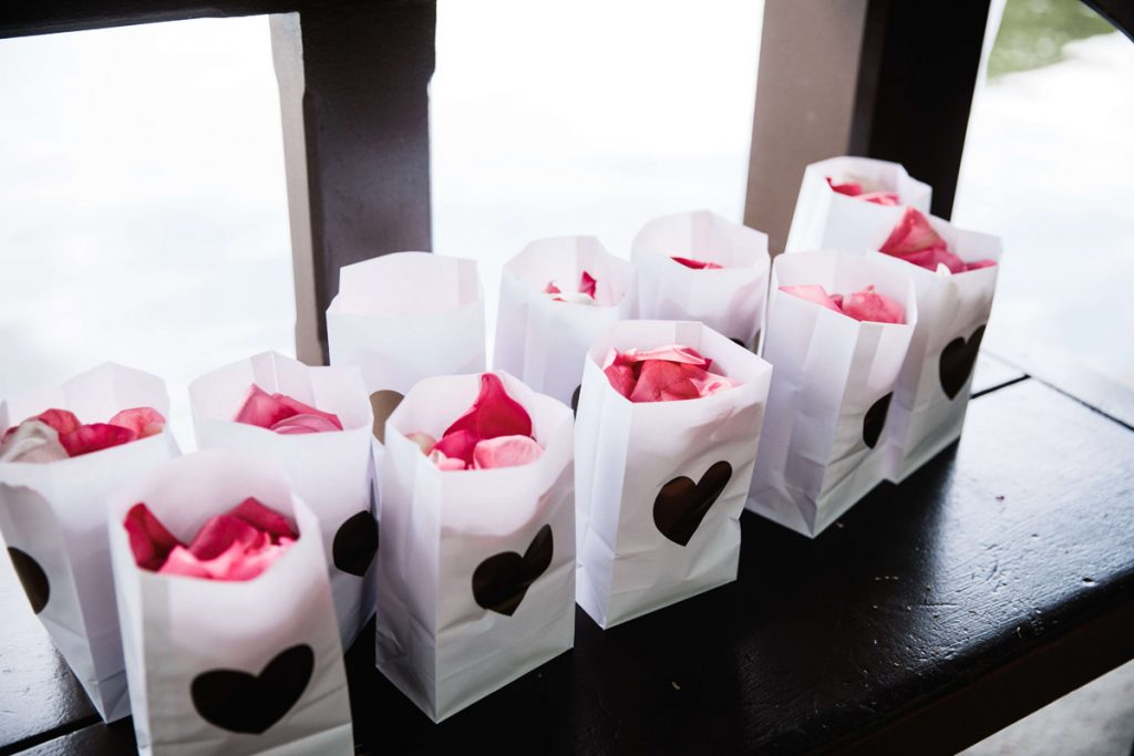 wedding packages nyc rose petals in bags