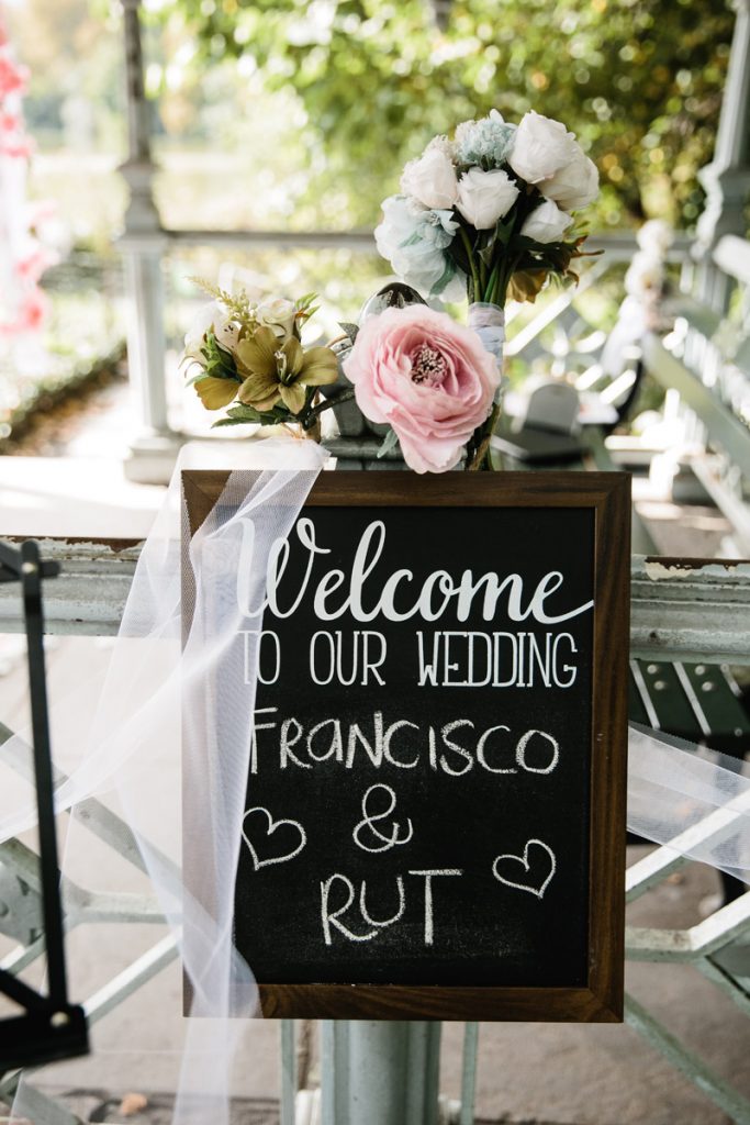 wedding sign welcome to our wedding at ladies pavilion