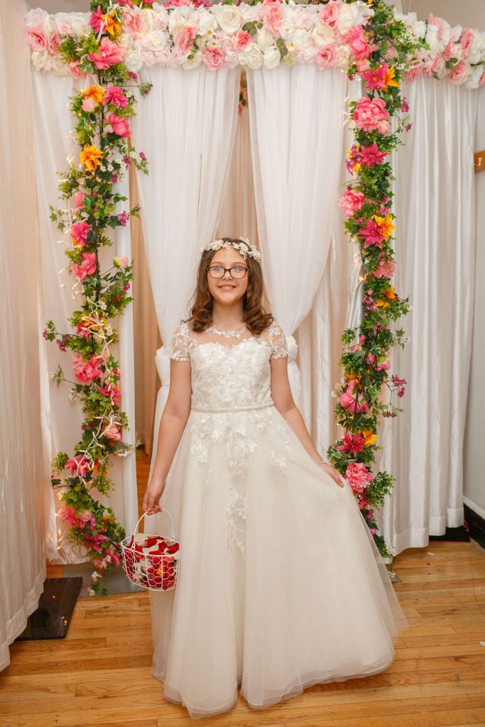 love chapel NYC wedding flower girl